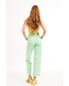 Pantalon jean large rétro Henry vert