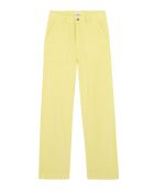 Pantalon droit en velours côtelé William jaune