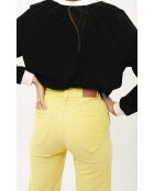 Pantalon droit en velours côtelé William jaune