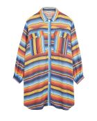 Robe courte rayée colorée Nikiti bleue