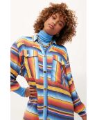 Robe courte rayée colorée Nikiti bleue