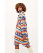 Robe courte rayée colorée Nikiti bleue