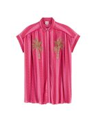 Robe chemise oversize Evelyne rose