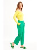 Pantalon jean large rétro Henry vert