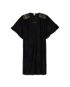 Robe transparente en gaze de coton Abel Noir noire
