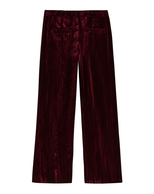 Pantalon droit velours Koffi bordeaux