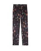 Pantalon velours imprimé floral Malo noir