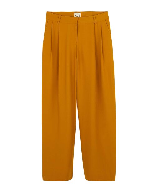 Pantalon à pinces  large Kate ocre