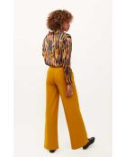 Pantalon à pinces  large Kate ocre