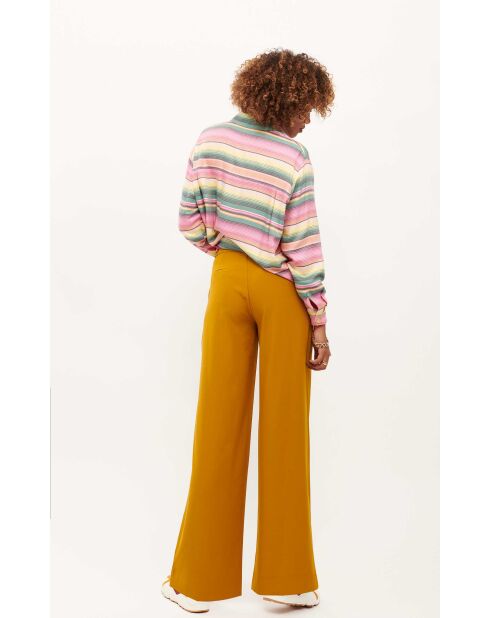 Pantalon à pinces  large Kate ocre