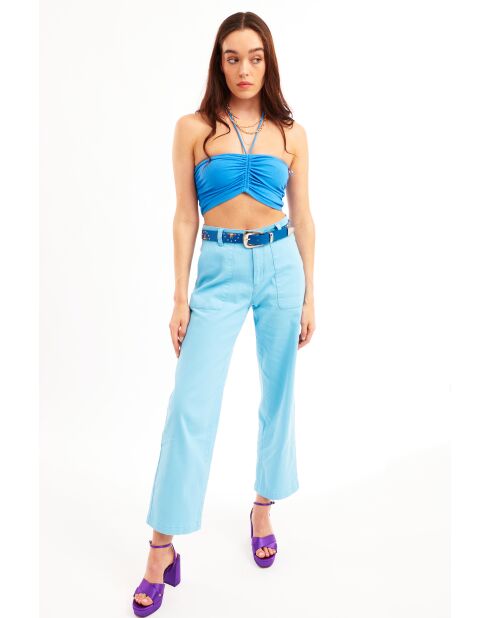 Pantalon jean large rétro Henry bleu