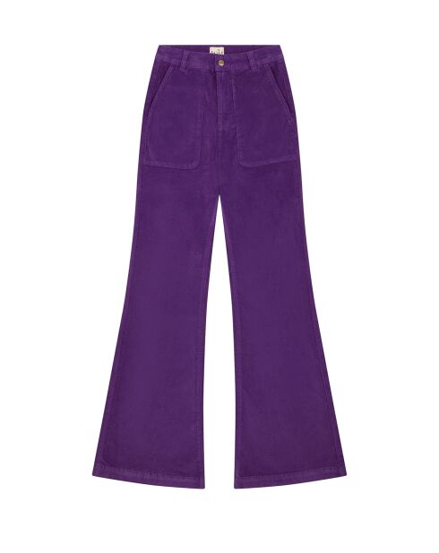 Pantalon bootcut velours côtelé Elisabeth violet