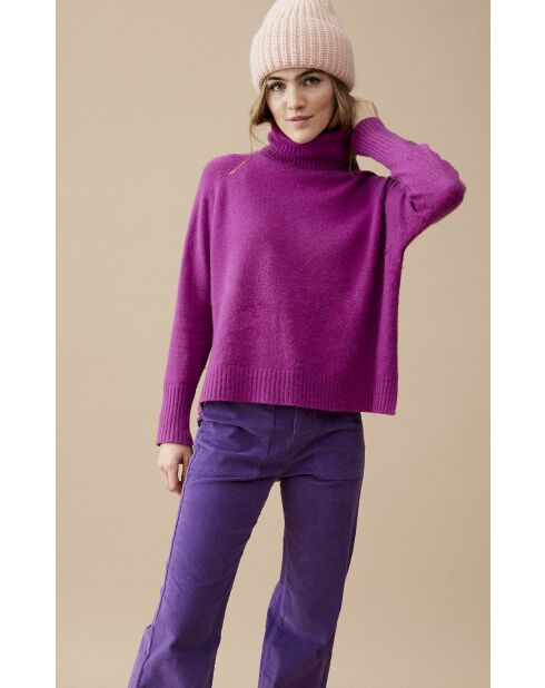 Pantalon bootcut velours côtelé Elisabeth violet