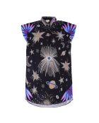 Robe fluide caftan sans manches Jeanne noire
