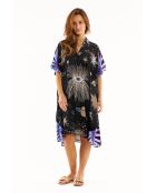 Robe fluide caftan sans manches Jeanne noire
