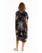 Robe fluide caftan sans manches Jeanne noire