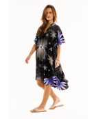 Robe fluide caftan sans manches Jeanne noire