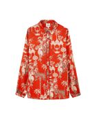 Chemise manches longues à motifs Mani rouge