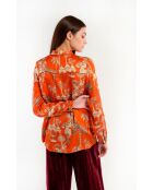Chemise manches longues à motifs Mani rouge