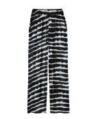 Pantalon large motif zèbre tie and dye Edouard noir