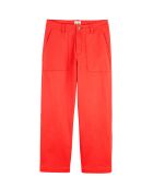 Pantalon jean large rétro Henry rouge