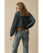 Pantalon bootcut velours côtelé Elisabeth vert