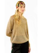 Pull manches longues col rond Romy doré