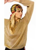 Pull manches longues col rond Romy doré