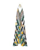 Robe d'été rayée imprimé citron Voila Sicily noire