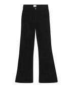Pantalon flare en velours côtelé Victoria noir