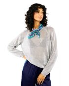 Pull manches longues col rond Romy argenté
