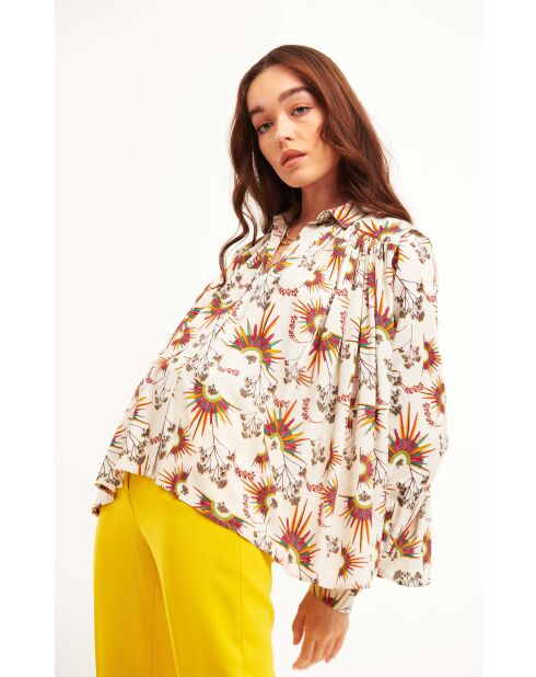 Chemise oversize bohème Aponi beige