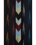 Robe droite manches longues à motifs Tamera noire