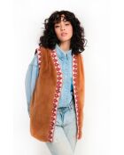 Gilet fourré sans manches Demba camel