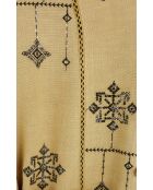Robe droite midi avec manches et broderies Garcia beige