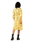 Robe droite midi avec manches et broderies Garcia beige