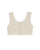 Crop top crochet dentelle Hedda blanc