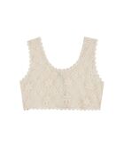 Crop top crochet dentelle Hedda blanc