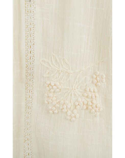 Blouse en coton brodé Teresa blanche