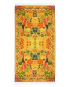 Serviette de plage fouta imprimée Babouchka jaune