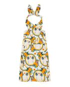 Robe courte imprimé vintage Anita jaune