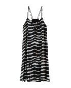 Robe fluide motif zèbre tie and dye Ethan noire