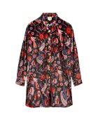 Robe courte à motifs effet velours Maisie violette