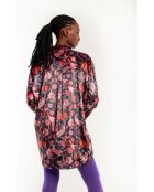 Robe courte à motifs effet velours Maisie violette