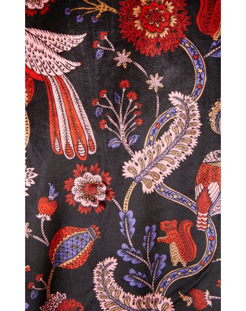 Robe courte à motifs effet velours Maisie violette