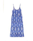 Robe fluide imprimée Alison bleue