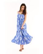 Robe fluide imprimée Alison bleue