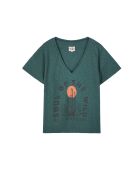 T-shirt manches courtes imprimé Lagos kaki