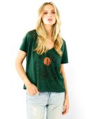 T-shirt manches courtes imprimé Lagos kaki