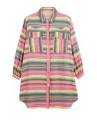 Robe courte rayée colorée Nikiti rose